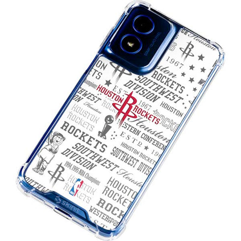 NBA Houston Rockets Historic Blast Moto G 5G (2024) Clear Case
